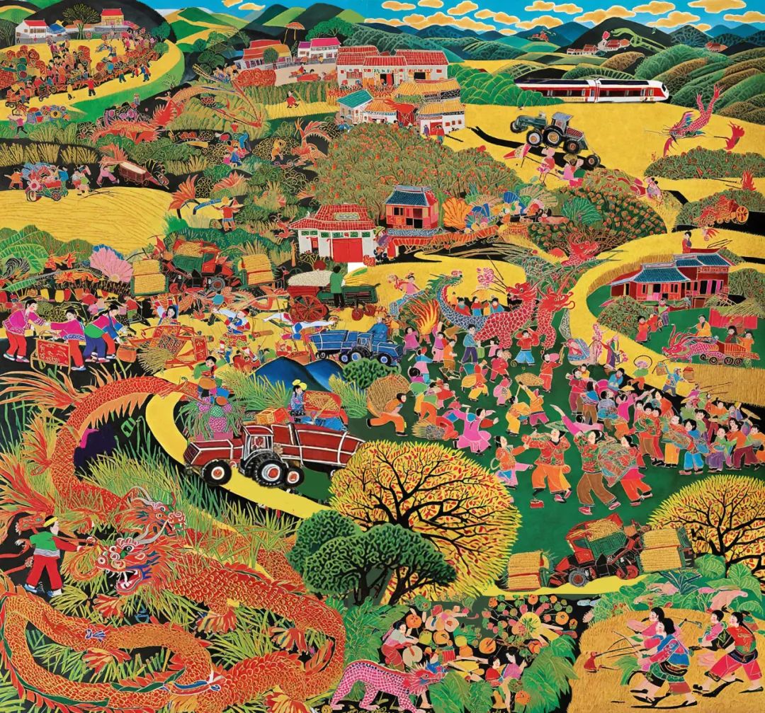 陈一墨《春回大地,丰收满园》